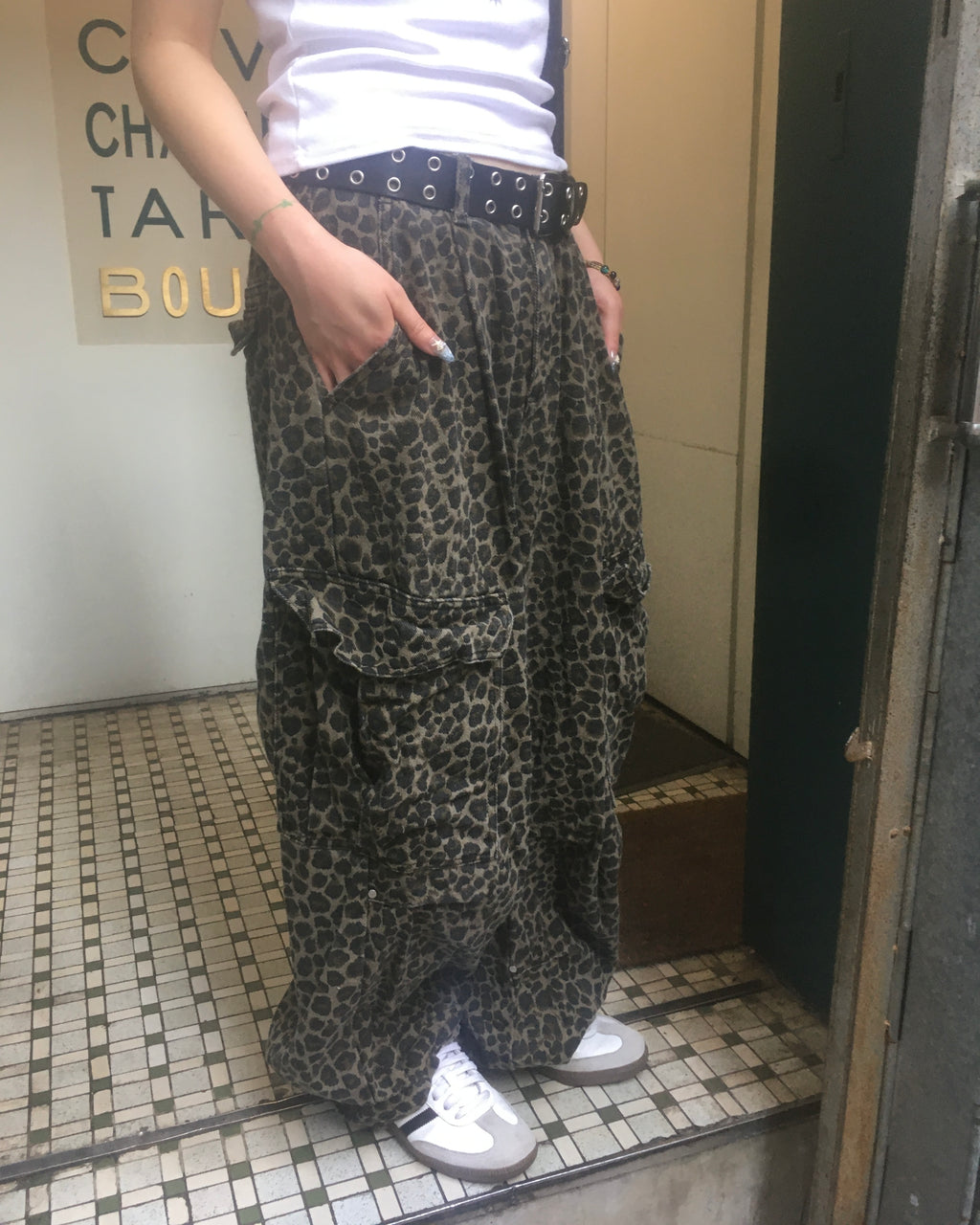 leopard work pants (women wear)
