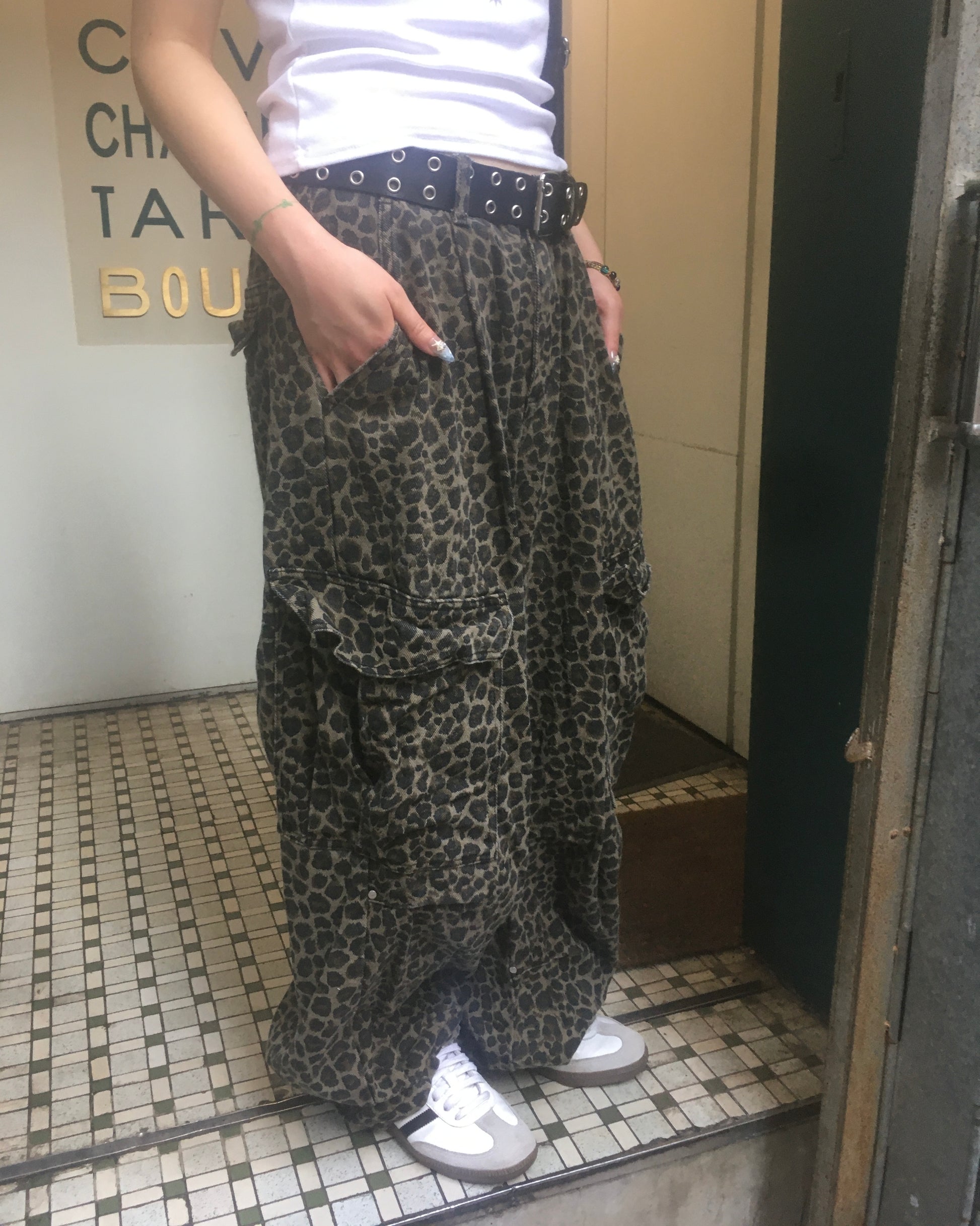 leopard work pants (women wear)