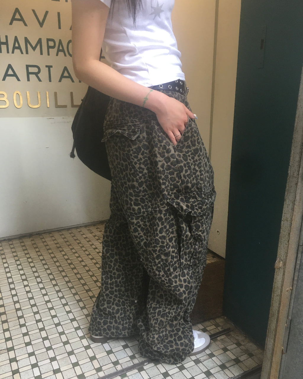 leopard work pants (women wear)