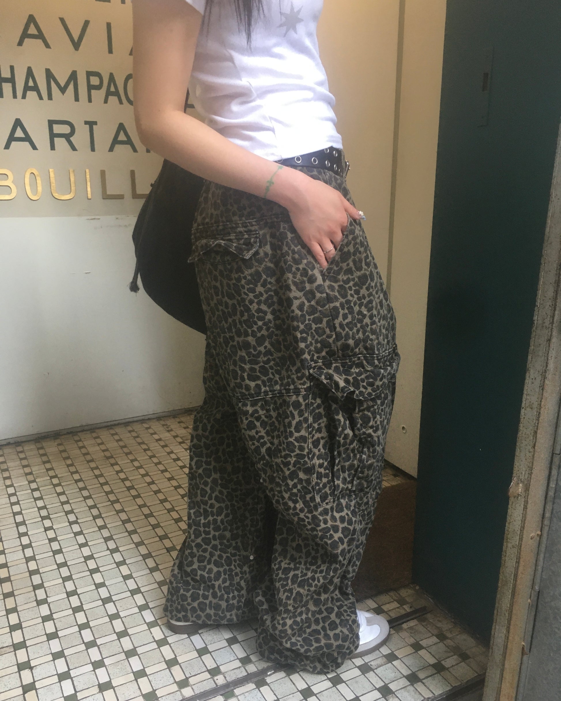 leopard work pants (women wear)