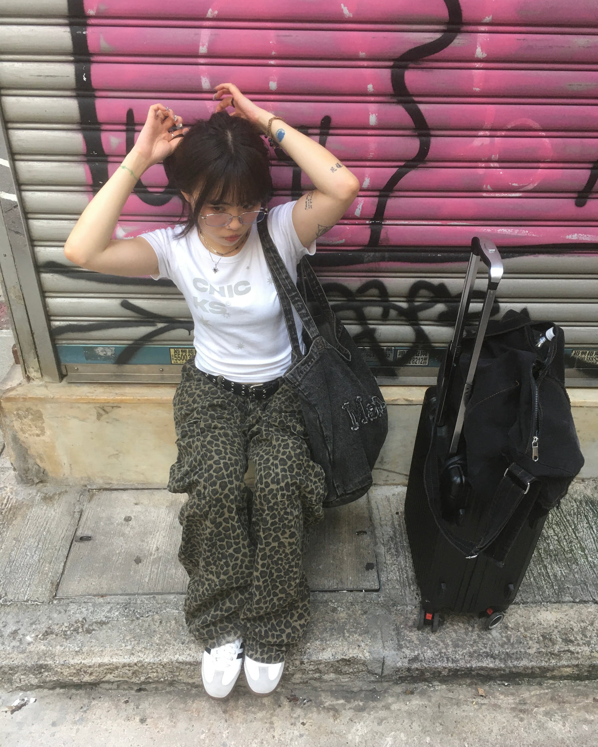 leopard work pants (women wear)