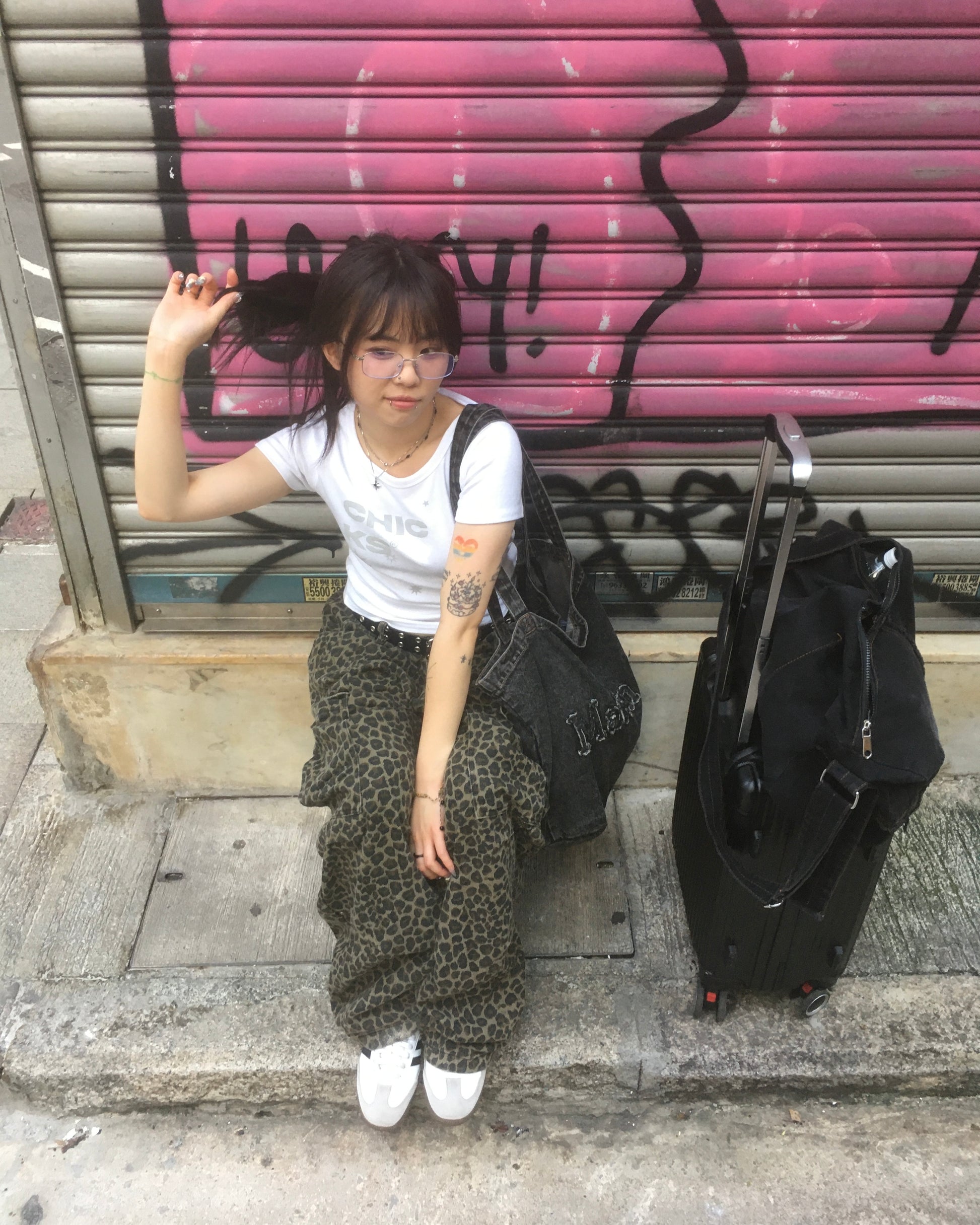 leopard work pants (women wear)