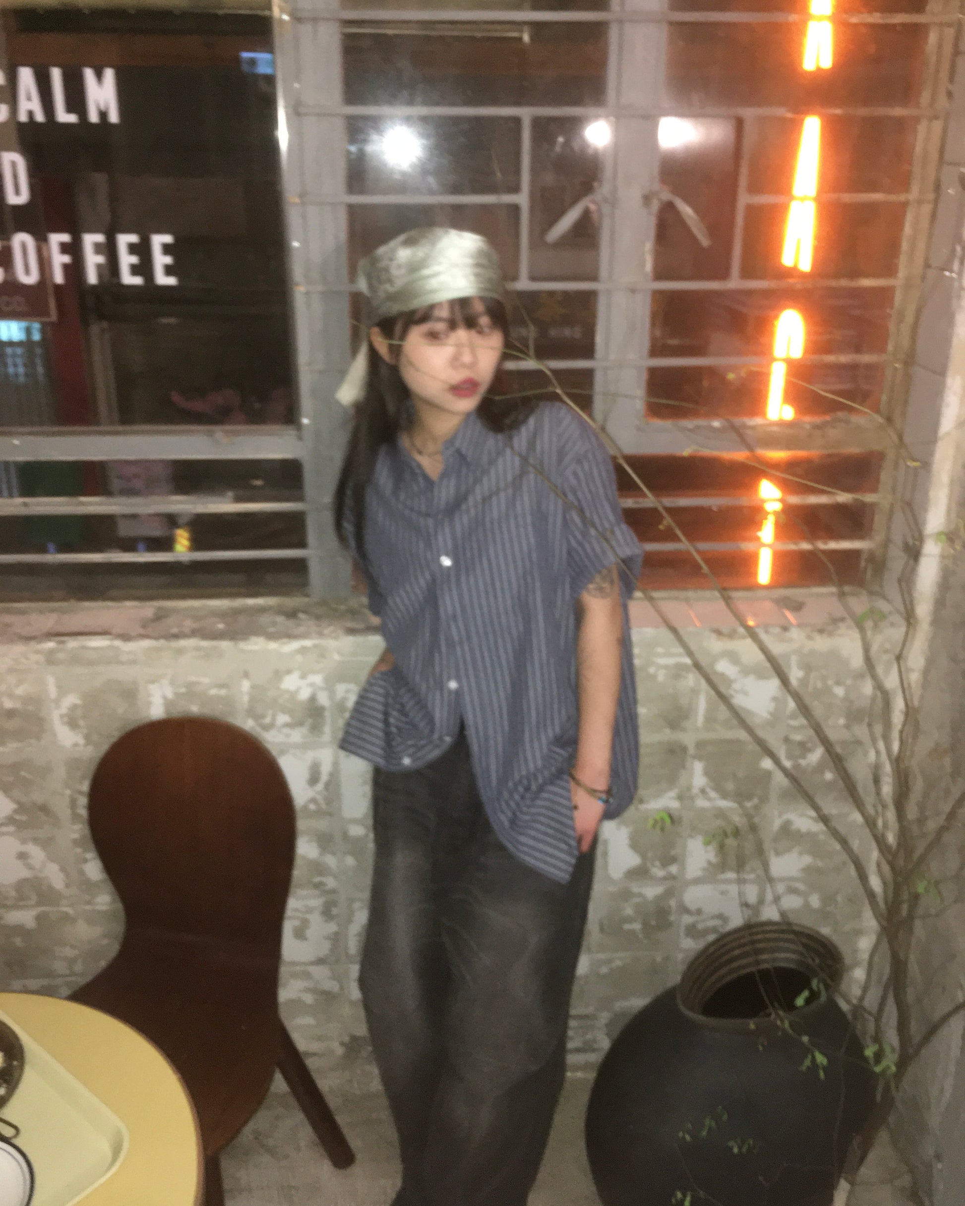 flax striped line shirt (women wear)