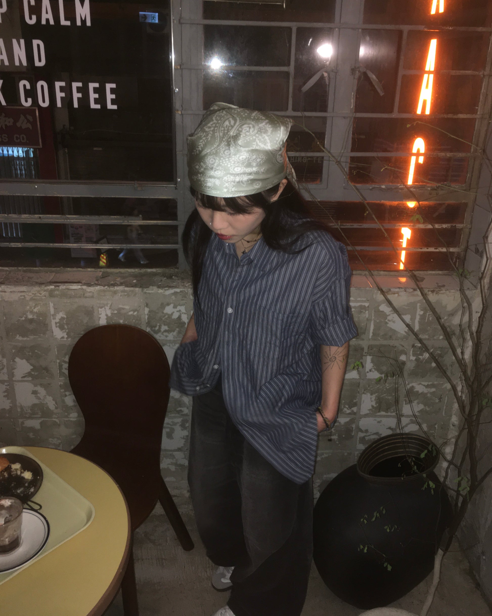 flax striped line shirt (women wear)