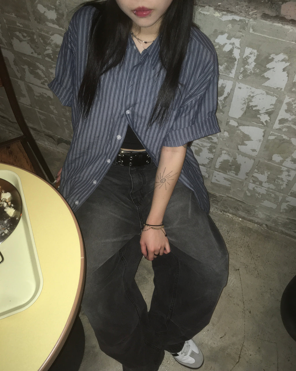 flax striped line shirt (women wear)