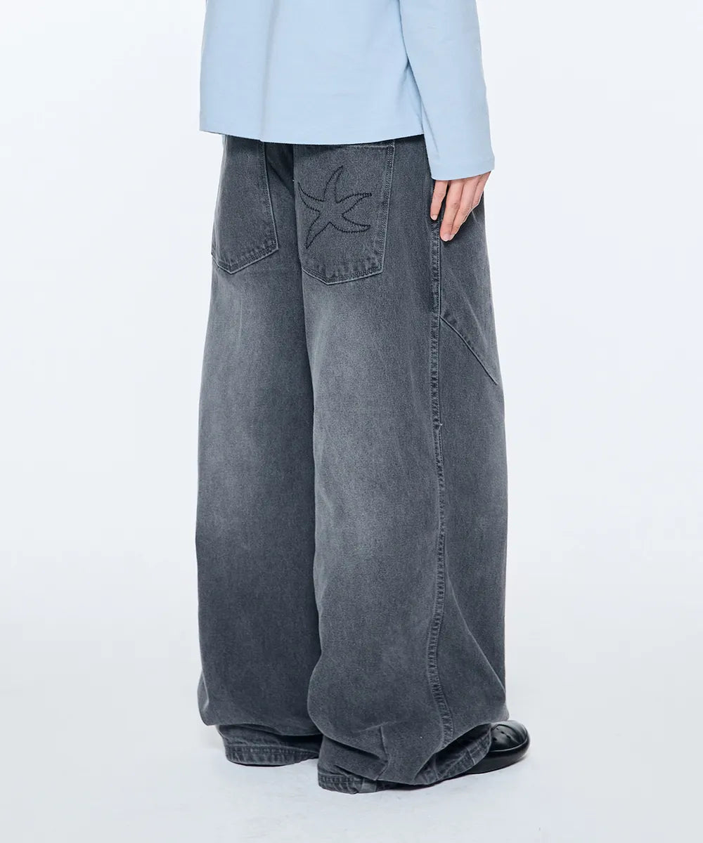 TCM STARFISH DENIM PANTS (GREY)