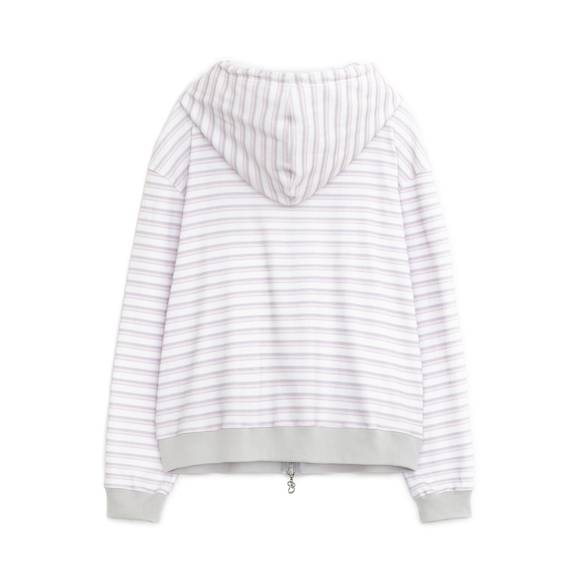 HUGYOURSKIN STRIPE KORILAKKUMA HOODIE ZIP-UP (PINK)