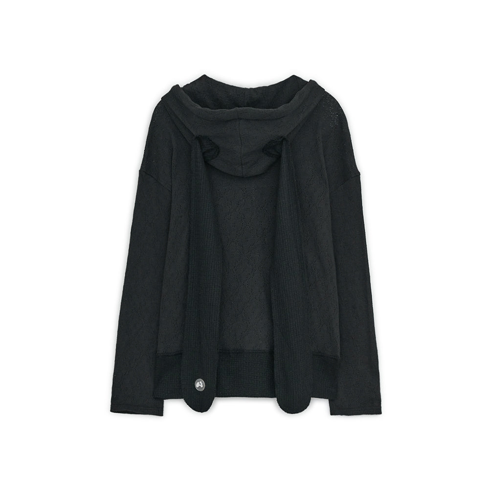 HUGYOURSKIN TOGGING HOODIE ZIP-UP (BLACK)