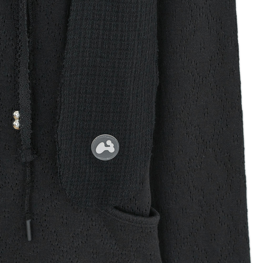 HUGYOURSKIN TOGGING HOODIE ZIP-UP (BLACK)