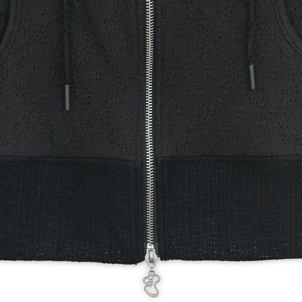 HUGYOURSKIN TOGGING HOODIE ZIP-UP (BLACK)