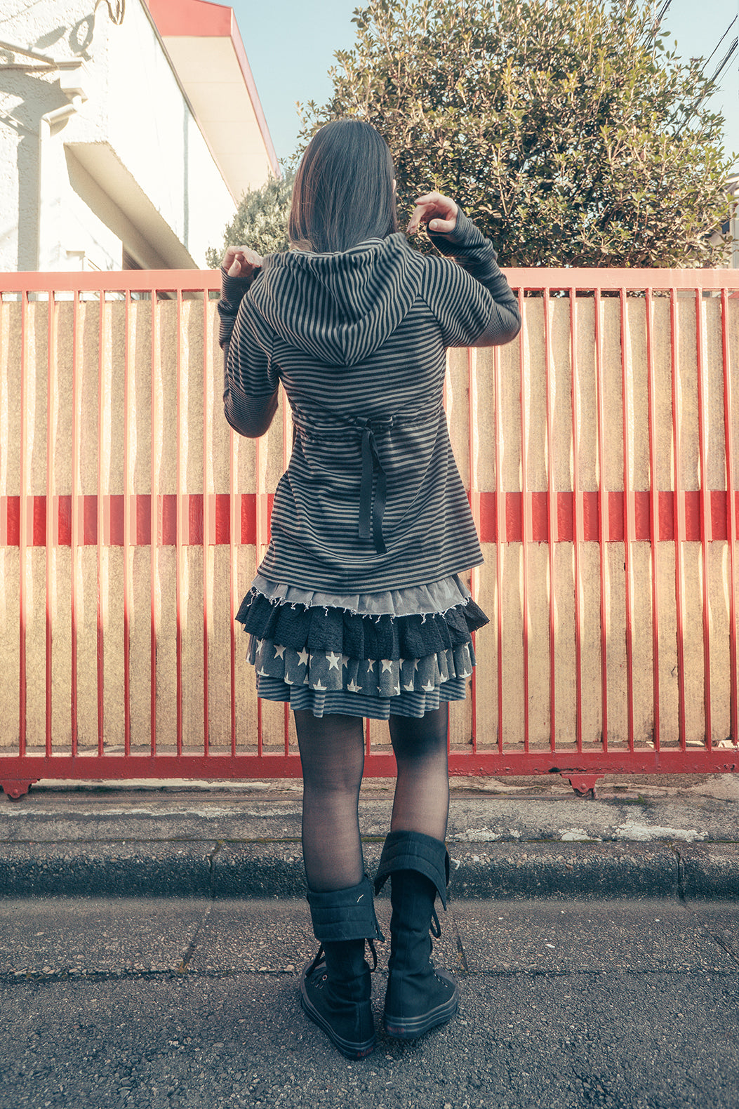 HUGYOURSKIN CANCAN LAYERED SKIRT (CHARCOAL)