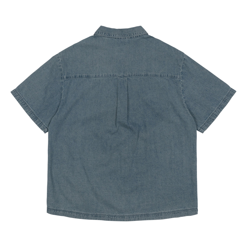 TCM MINI LOGO DENIM HALF SHIRTS (BLUE)