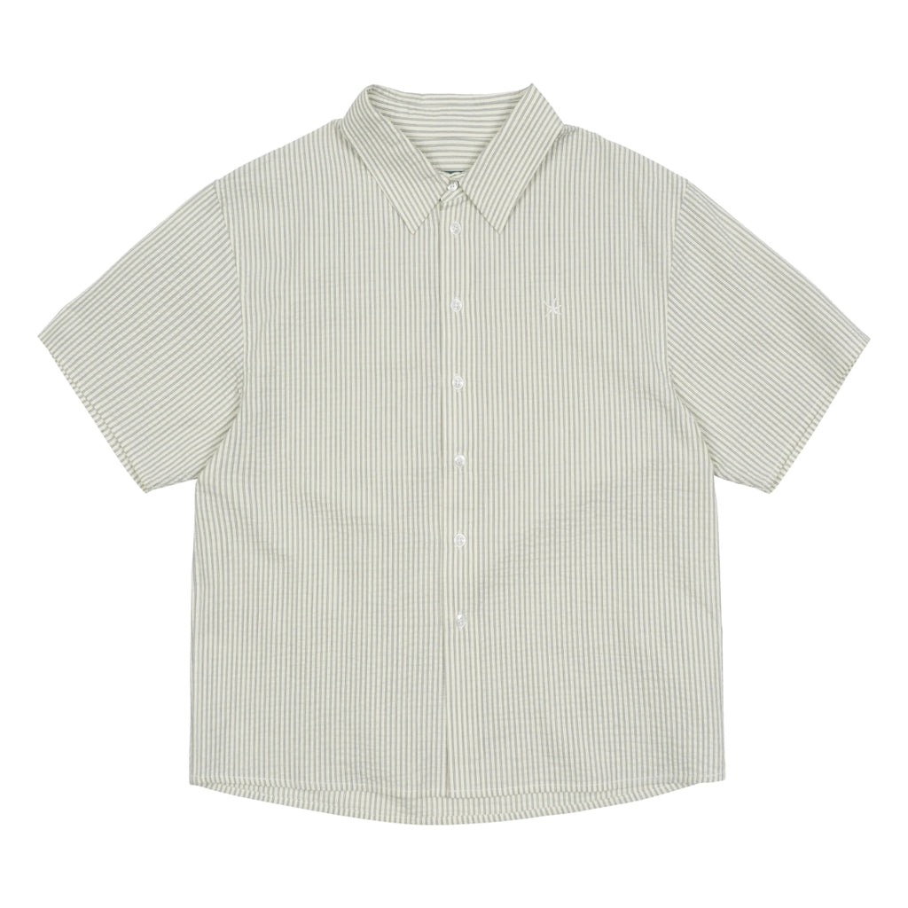 TCM MINI LOGO STRIPE HALF SHIRTS (BEIGE)