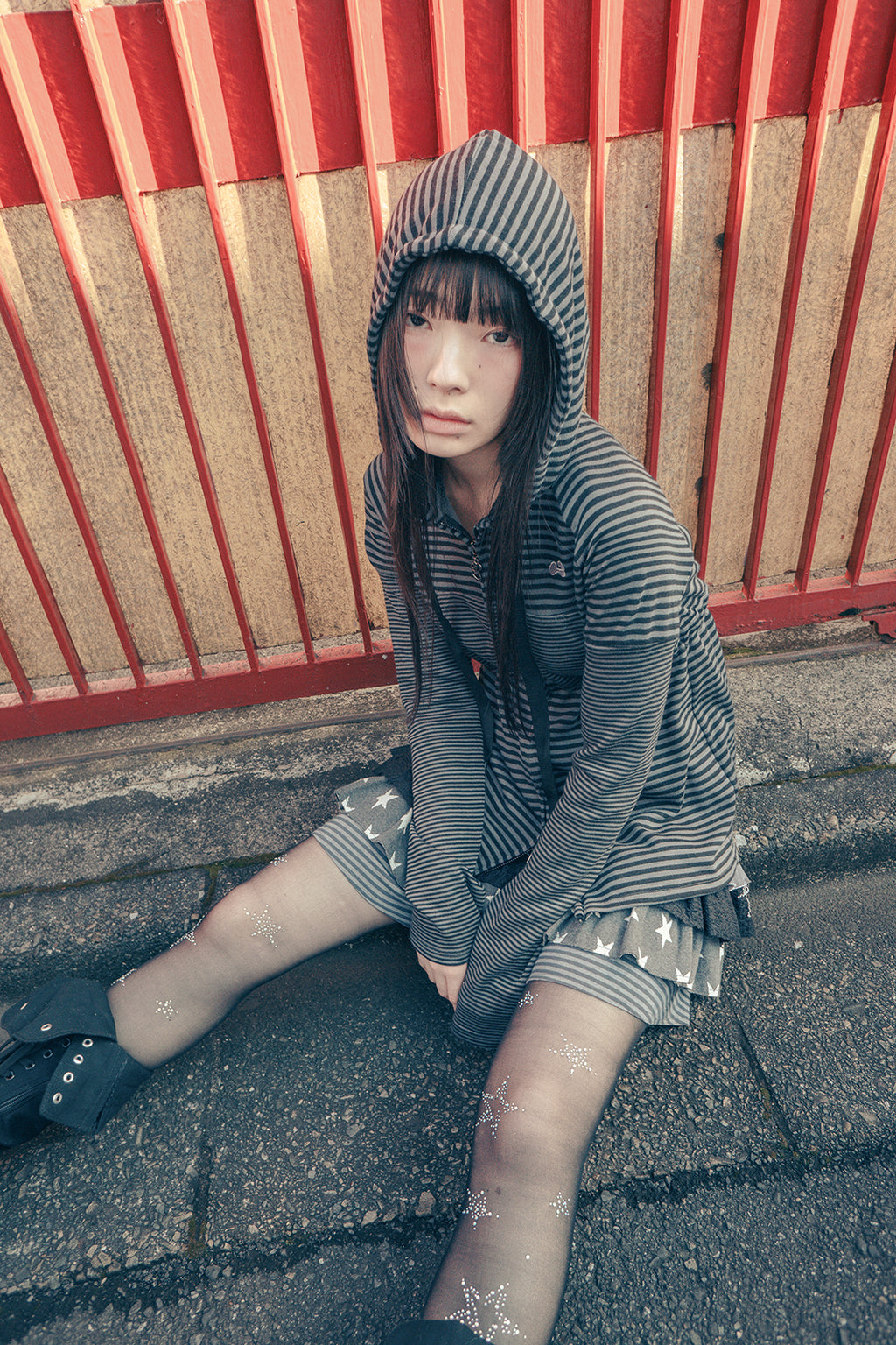 HUGYOURSKIN CANCAN LAYERED SKIRT (CHARCOAL)