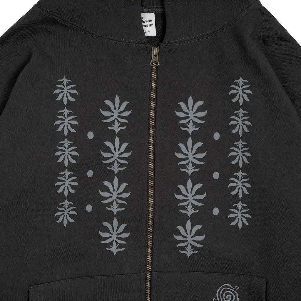 TCM ETHNIC HOODED ZIP-UP (CHARCOAL)