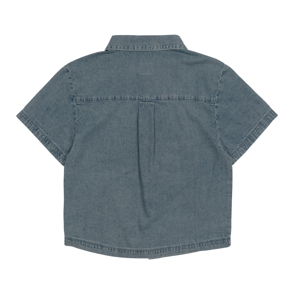 (W) TCM MINI LOGO DENIM HALF SHIRTS (BLUE)
