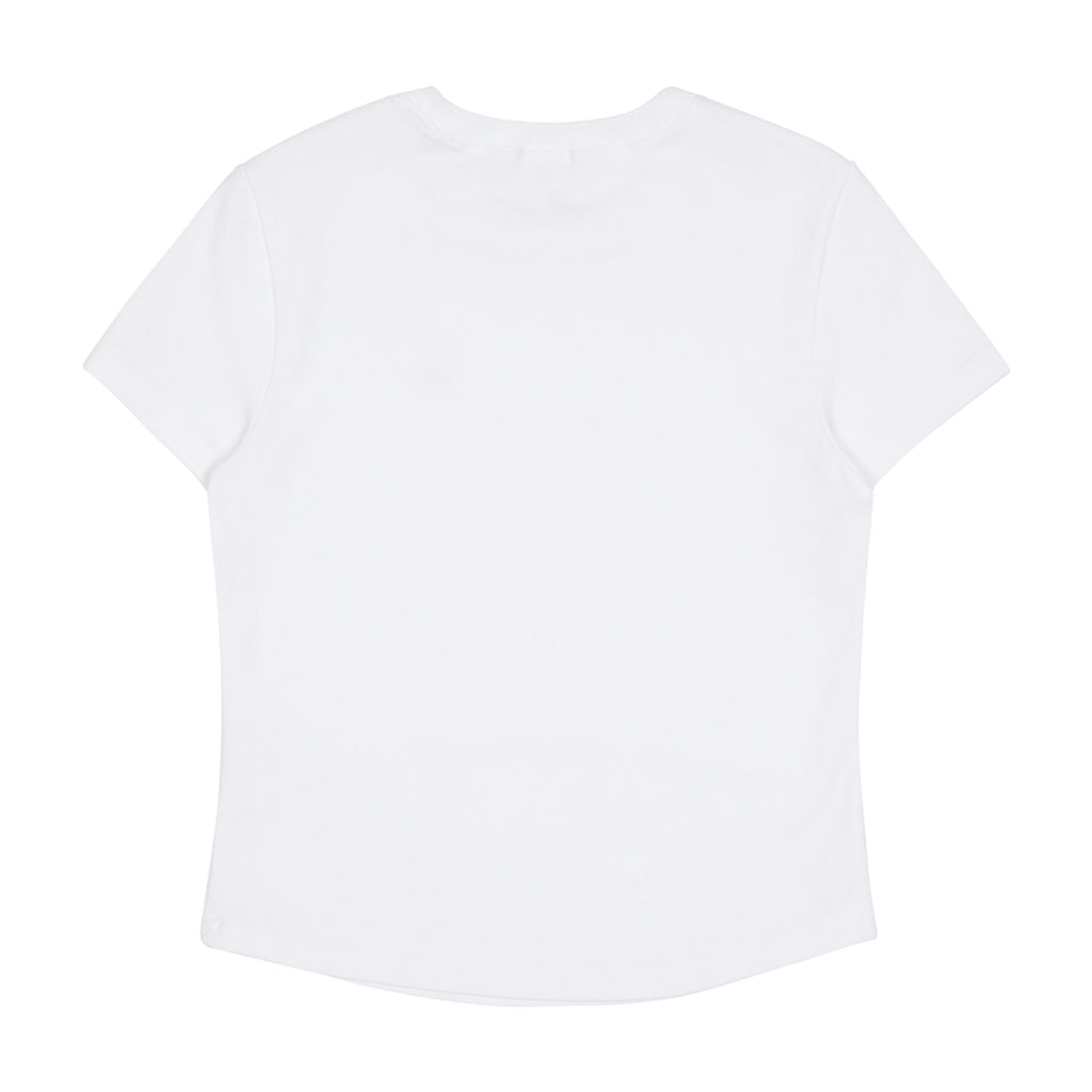 TCM MINI LOGO CURVED TEE (WHITE)