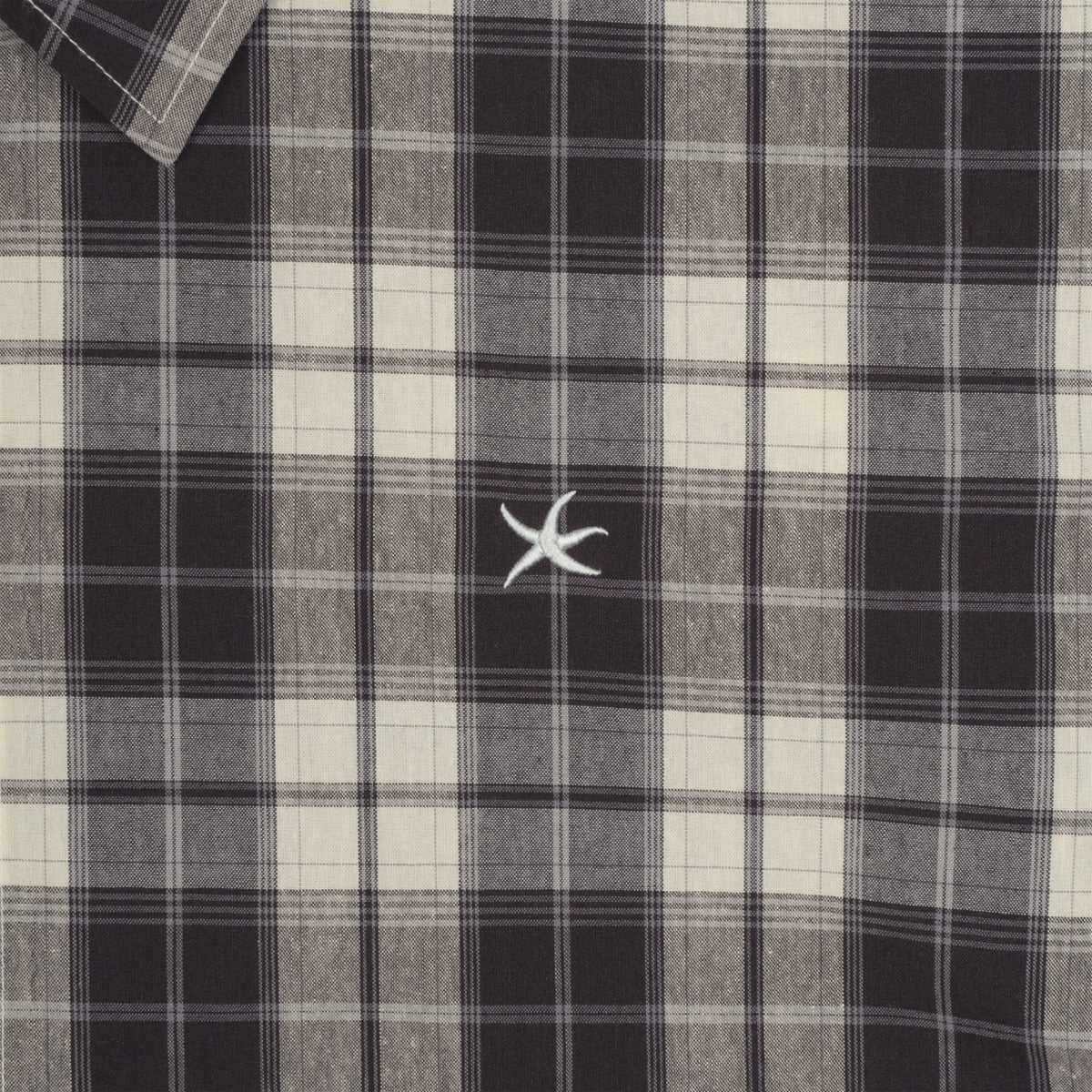 TCM MINI LOGO CHECK HALF SHIRTS (BROWN)