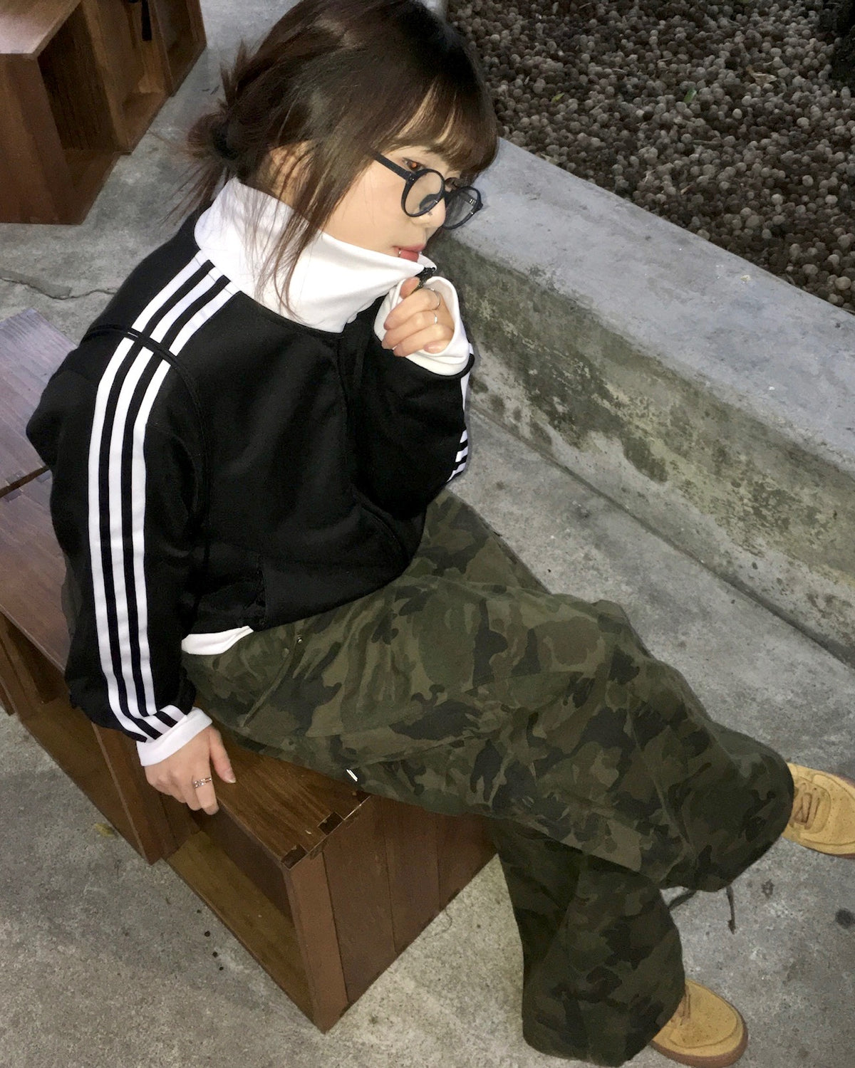 camo cargo pants