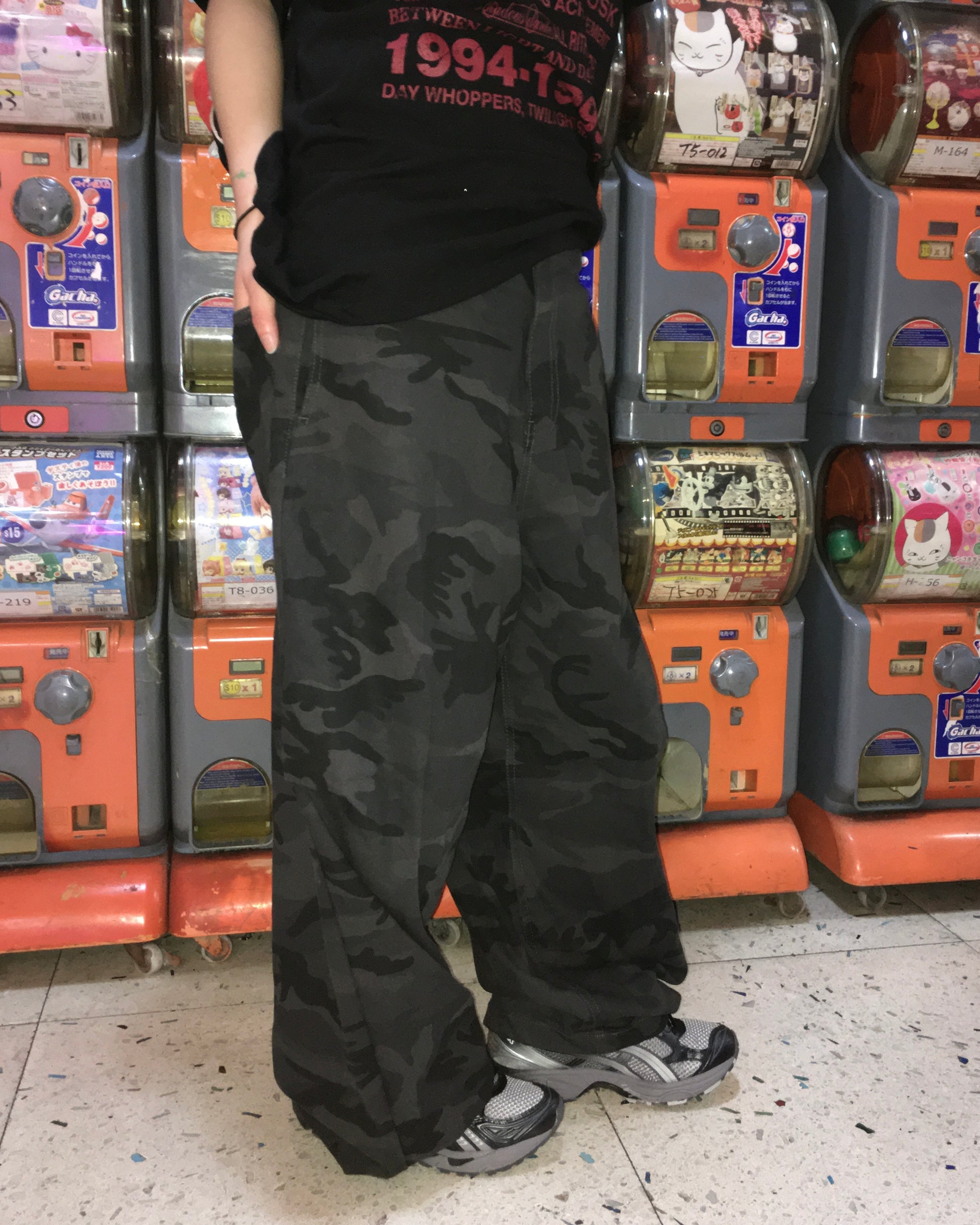 camo washed pants (charcoal)