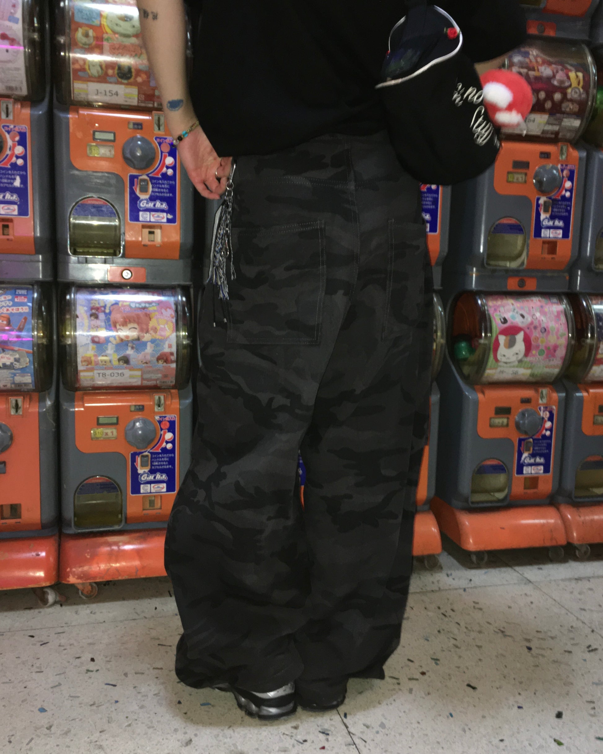 camo washed pants (charcoal)