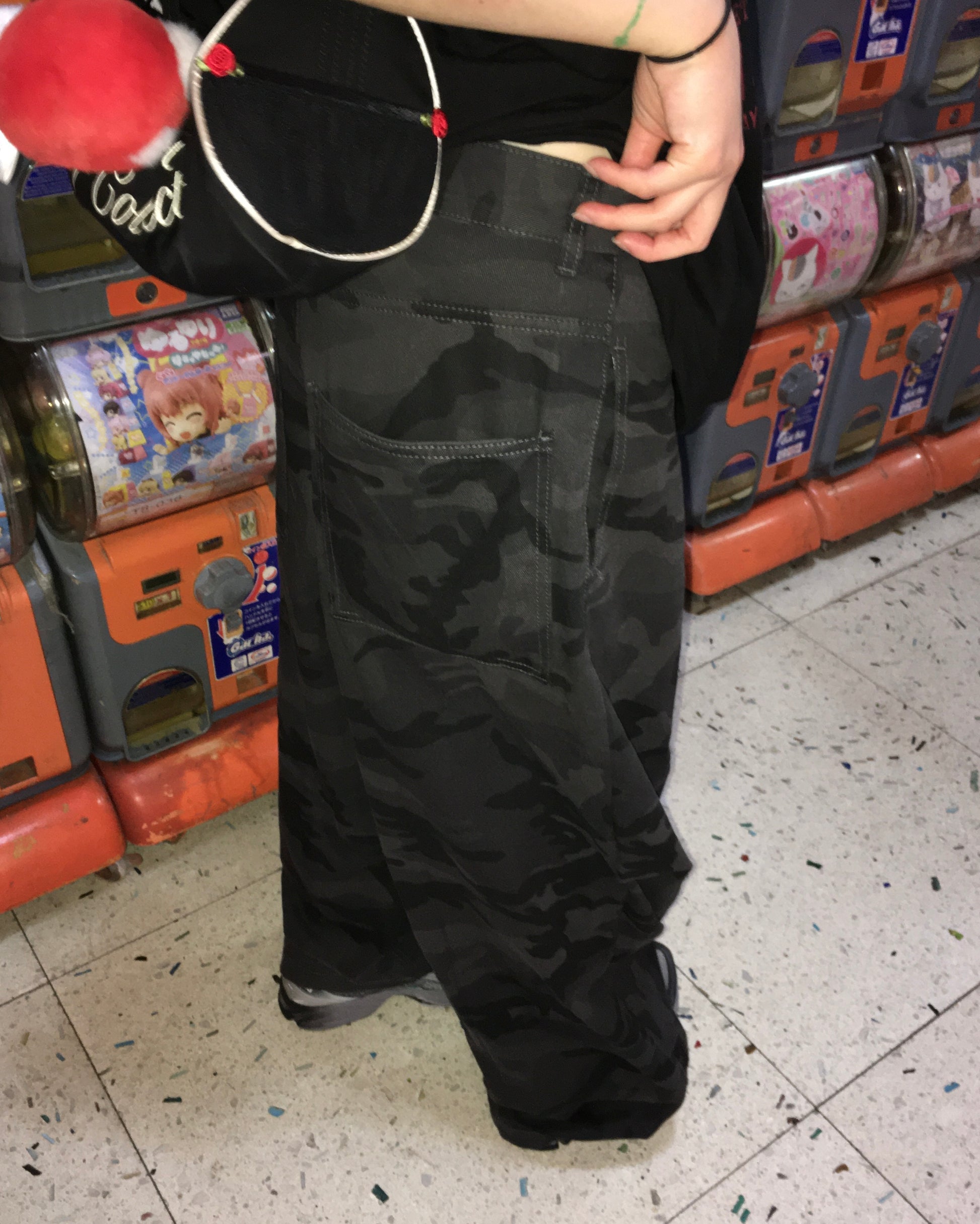 camo washed pants (charcoal)