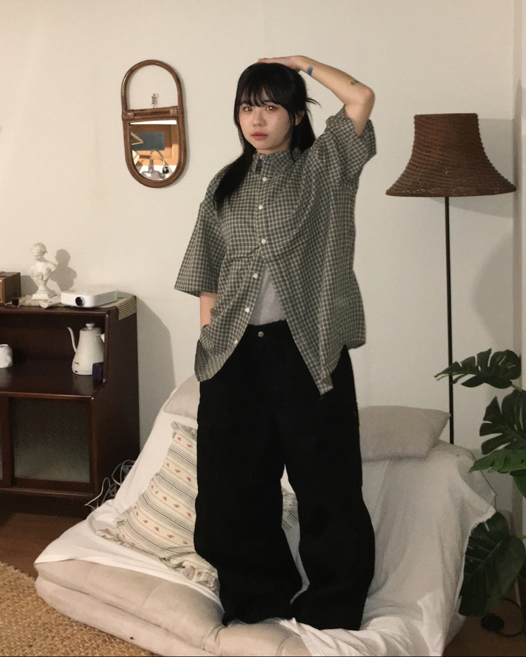 (in stock) double knee cargo pants