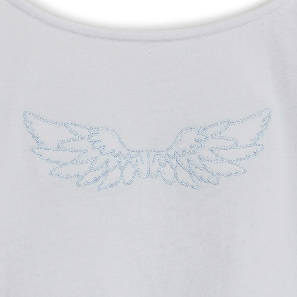 HUGYOURSKIN ANGEL WING TOP (WHITE)