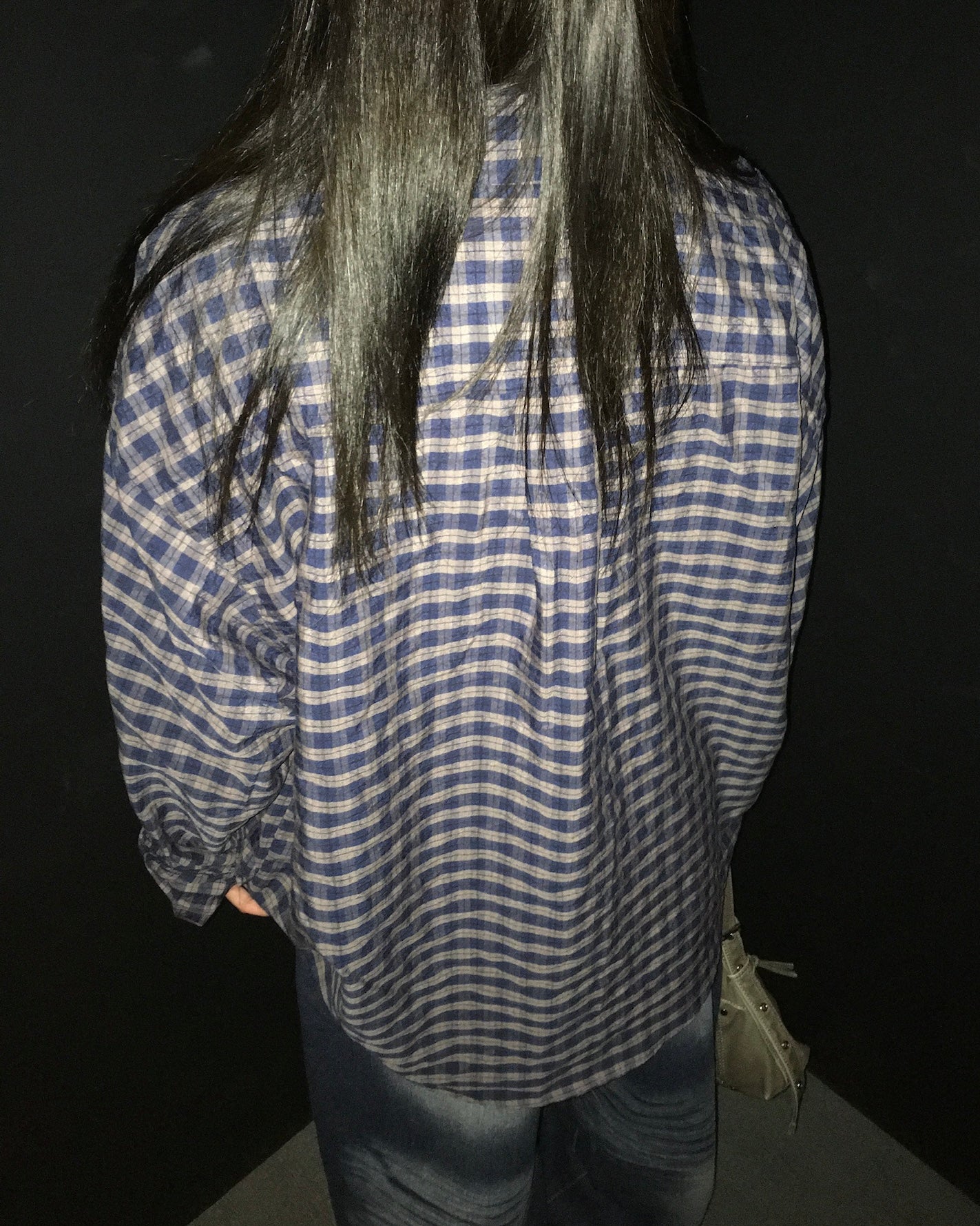 crunch checked shirt (blue)