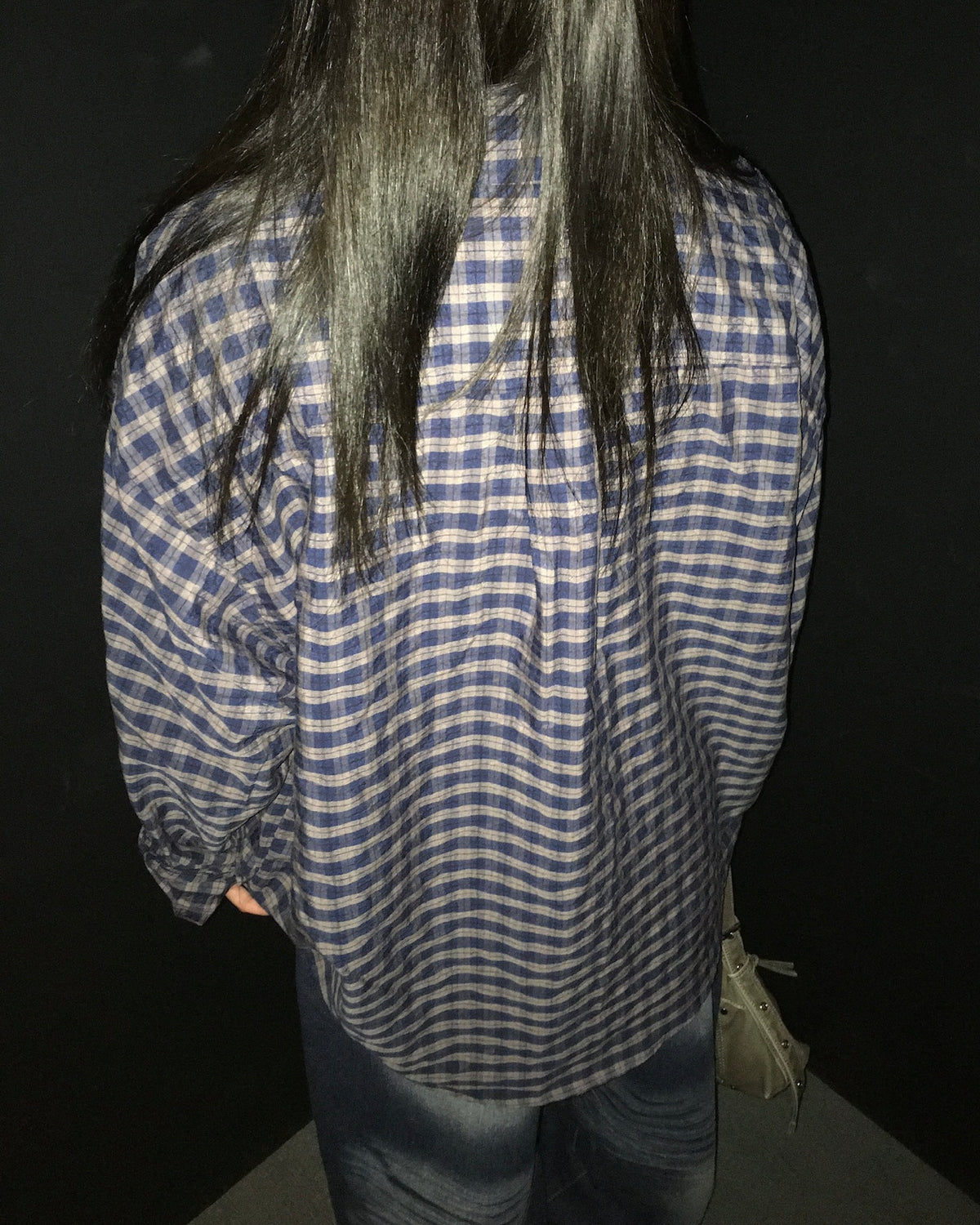 crunch checked shirt (blue)