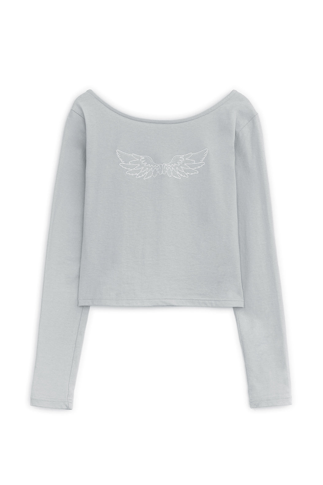 HUGYOURSKIN ANGEL WING TOP (GREY)