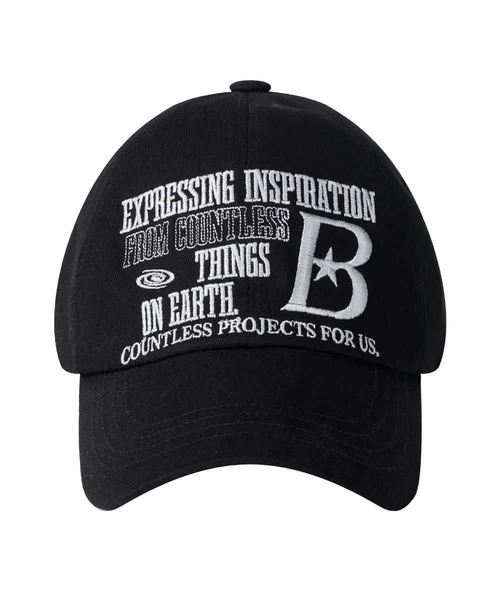BAUF B LOGO ball cap (all black)