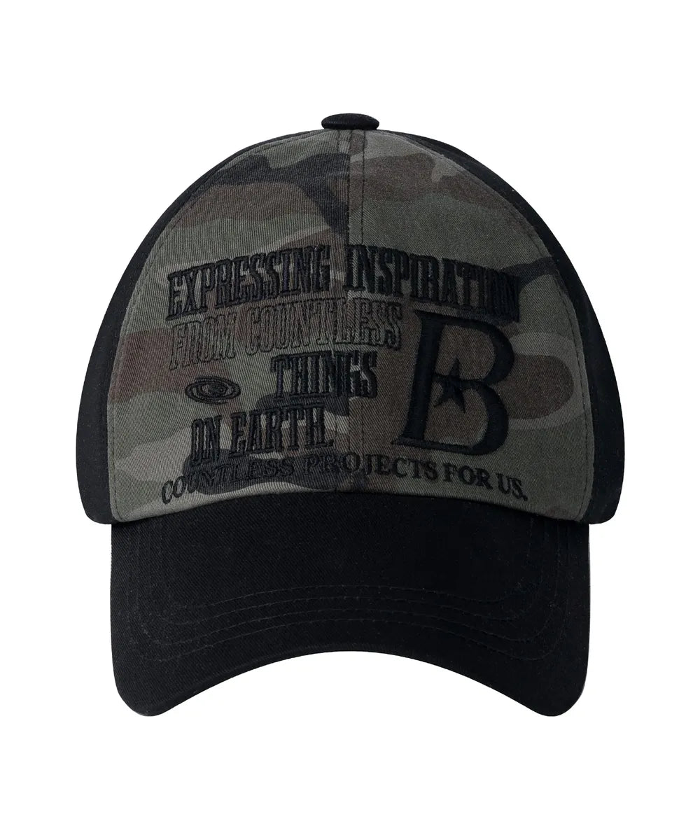 BAUF B LOGO Ball Cap (Camo Black)