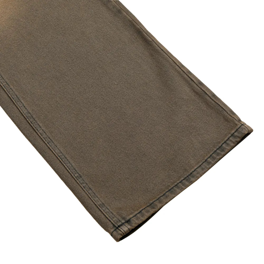 AEAE Heart Embroidery Jeans-(BROWN)