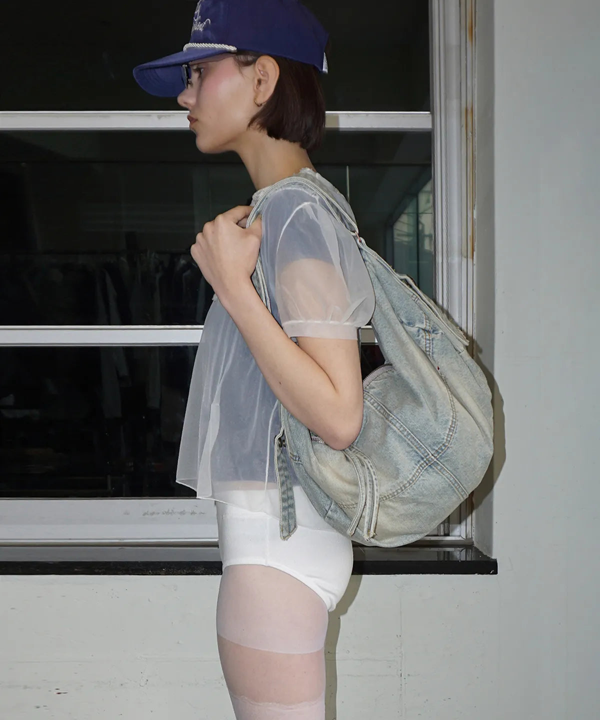 【𝘱𝘳𝘦-𝘰𝘳𝘥𝘦𝘳】SCULPTOR Washed Denim Duffle Bag Washed Blue