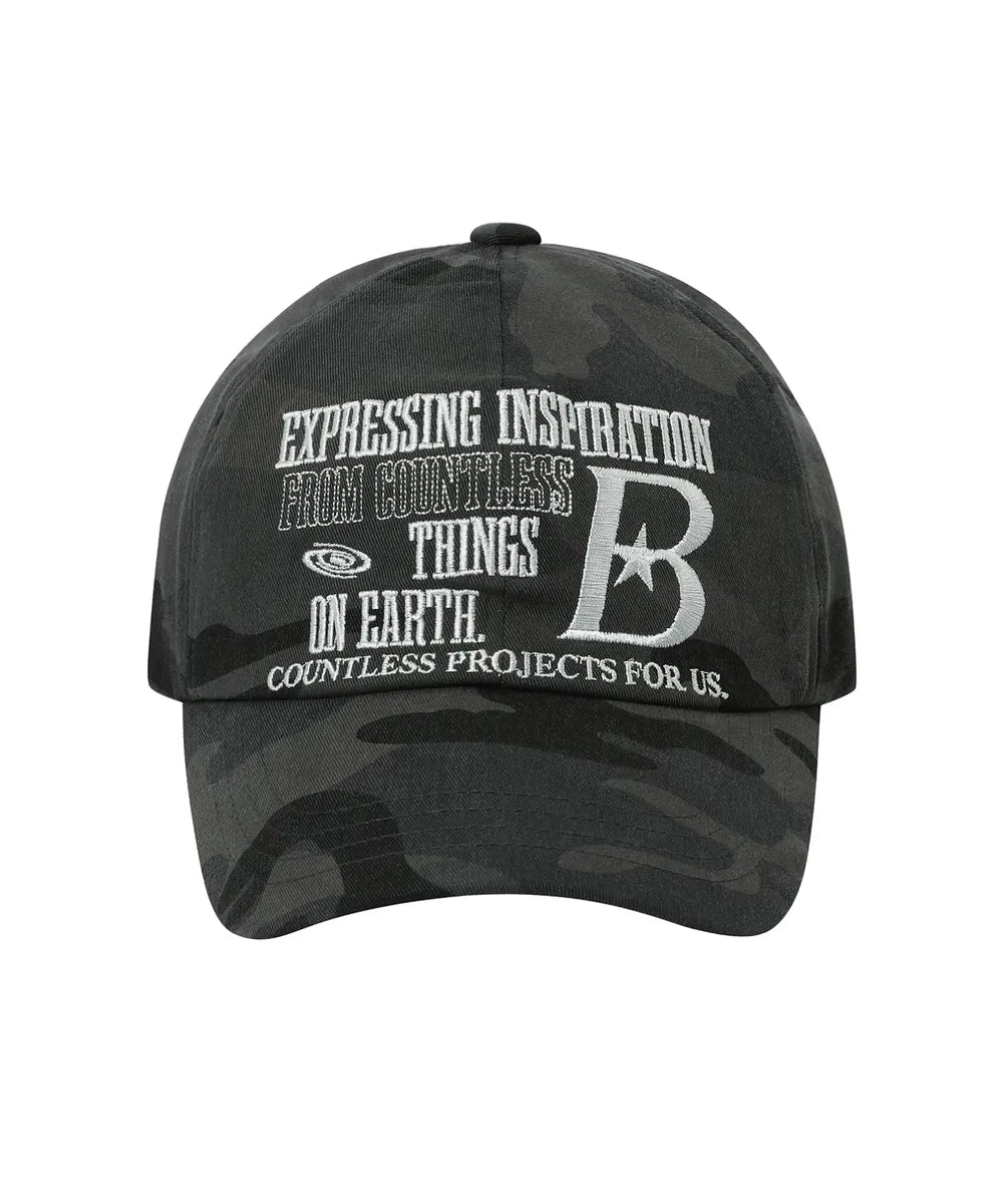 BAUF B LOGO ball cap (black camo)