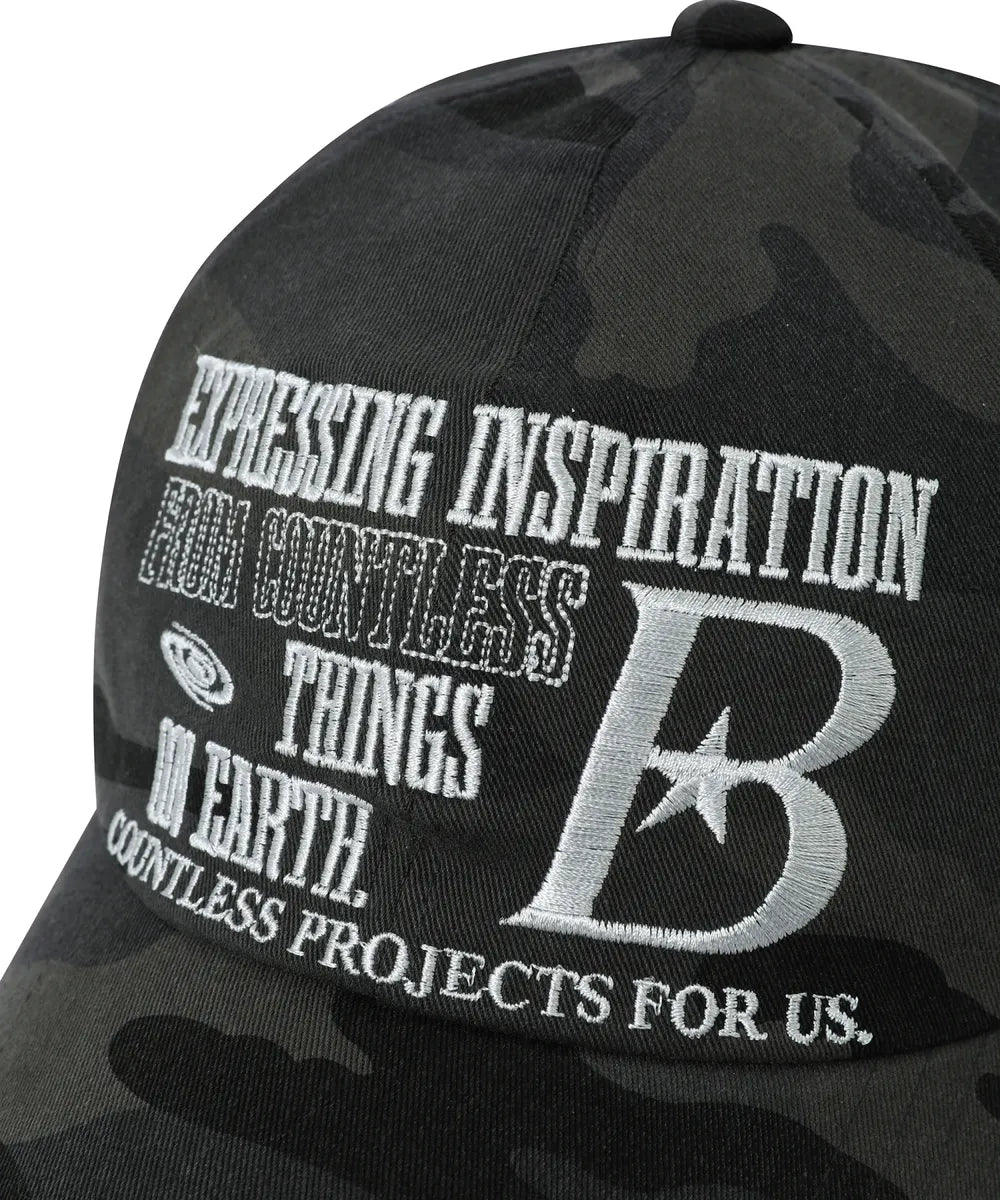 BAUF B LOGO ball cap (black camo)