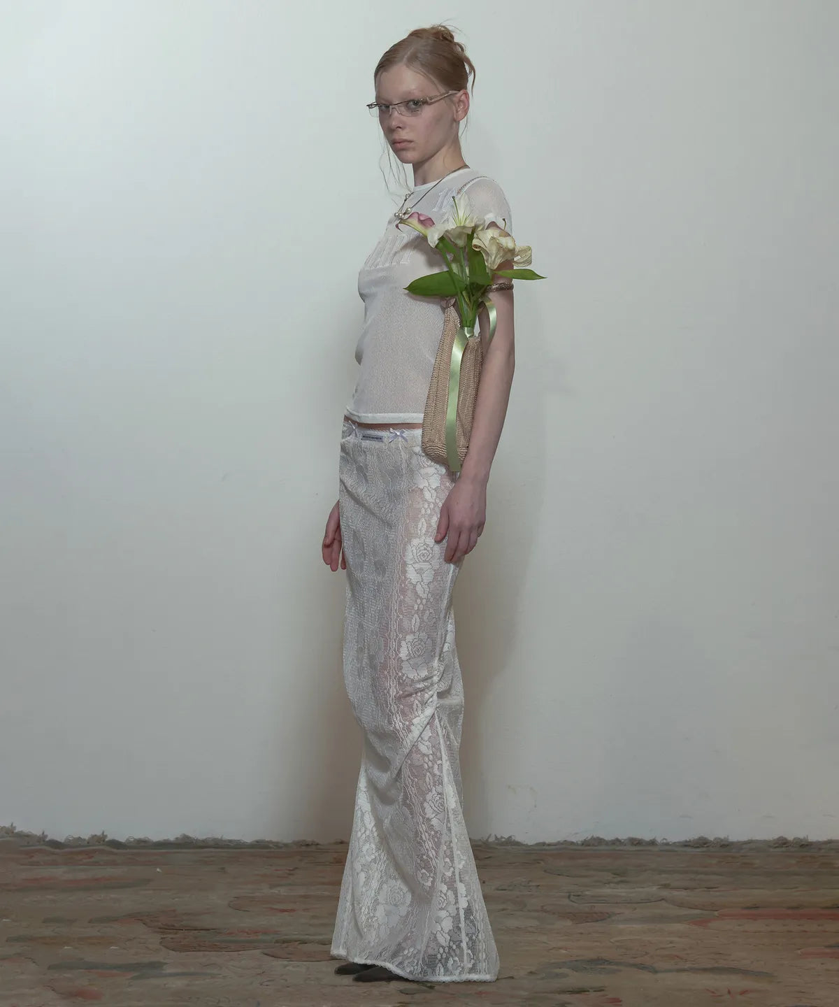 【𝘱𝘳𝘦-𝘰𝘳𝘥𝘦𝘳】SCULPTOR Team Mary Mesh Tee White