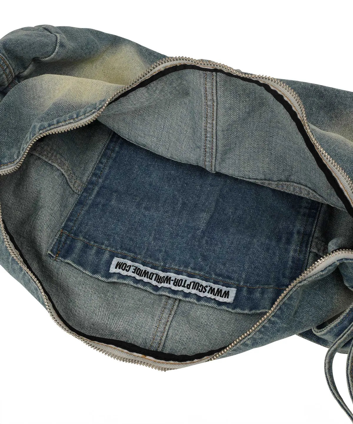 【𝘱𝘳𝘦-𝘰𝘳𝘥𝘦𝘳】SCULPTOR Vintage Brushed Denim Duffel Bag Mid Blue