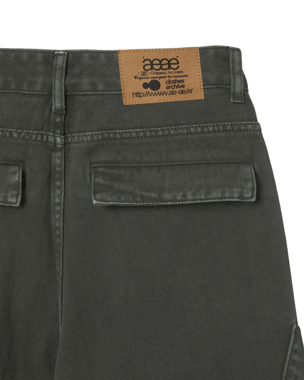 AEAE CARGO DENIM PANTS (CHARCOAL)