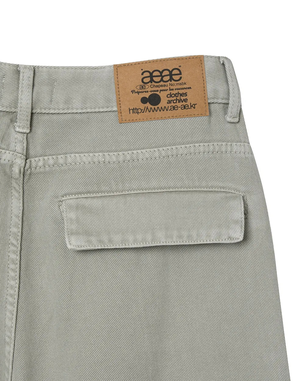 AEAE CARGO DENIM PANTS (ASH)