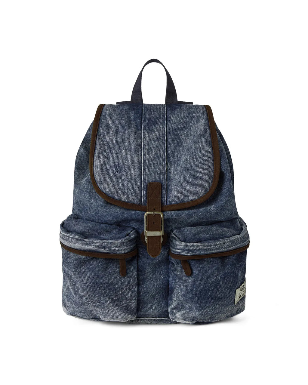 AEAE OUT POCKET DENIM BACKPACK (MID BLUE)