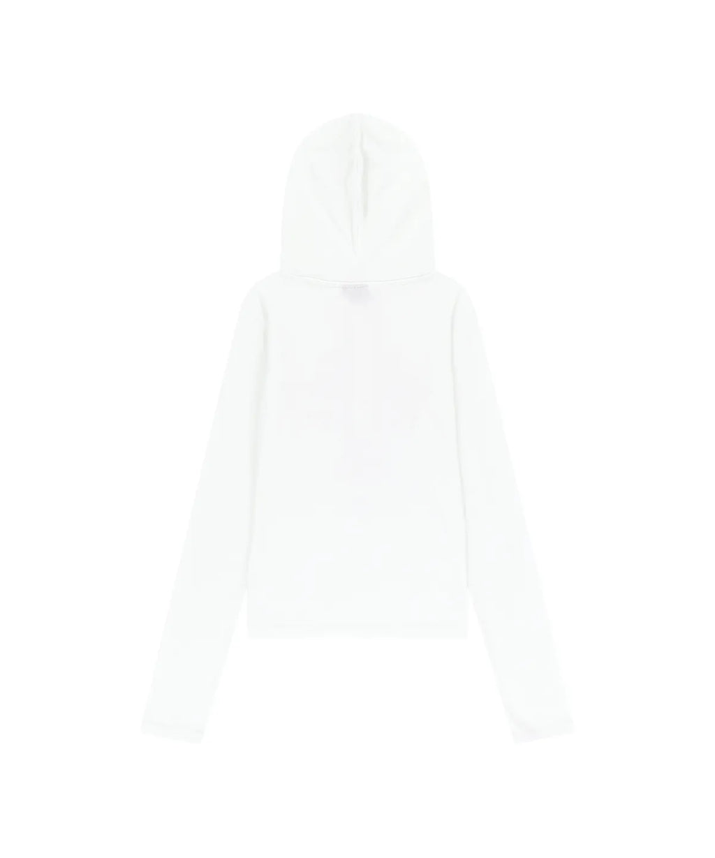 (in stock) Aakam Studded Leaf Hooded Long Sleeve (White)