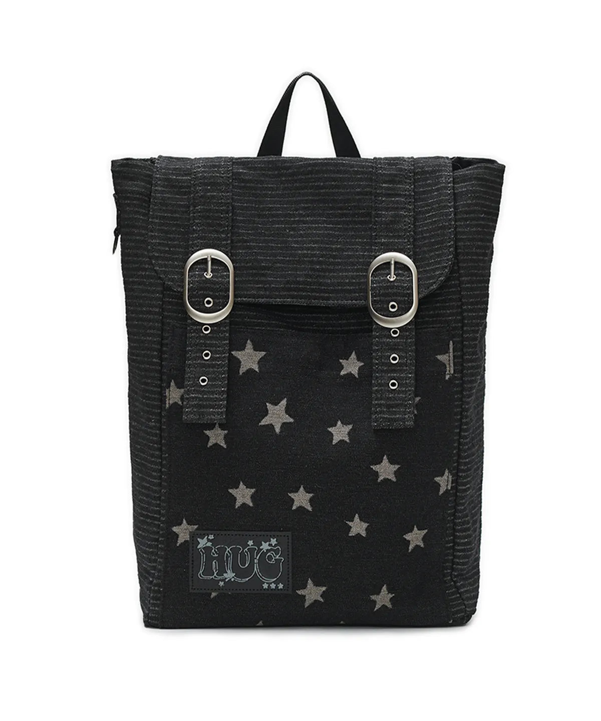 HUGYOURSKIN STARDUST DENIM BACKPACK (BLACK)