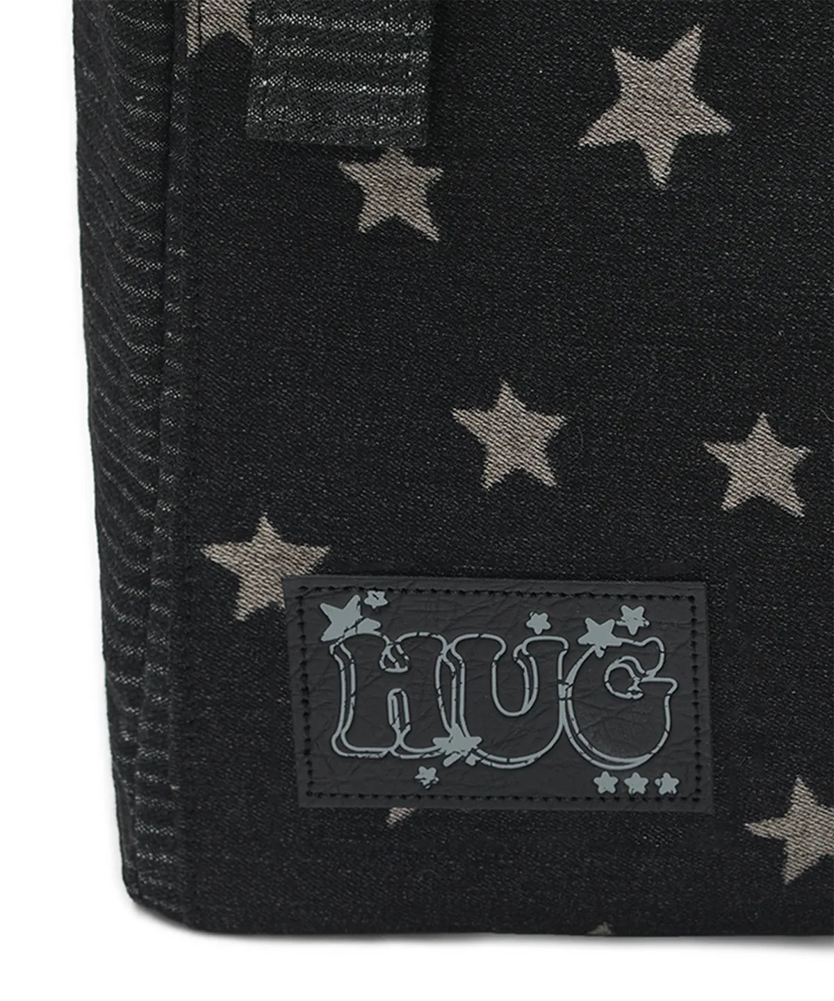 HUGYOURSKIN STARDUST DENIM BACKPACK (BLACK)