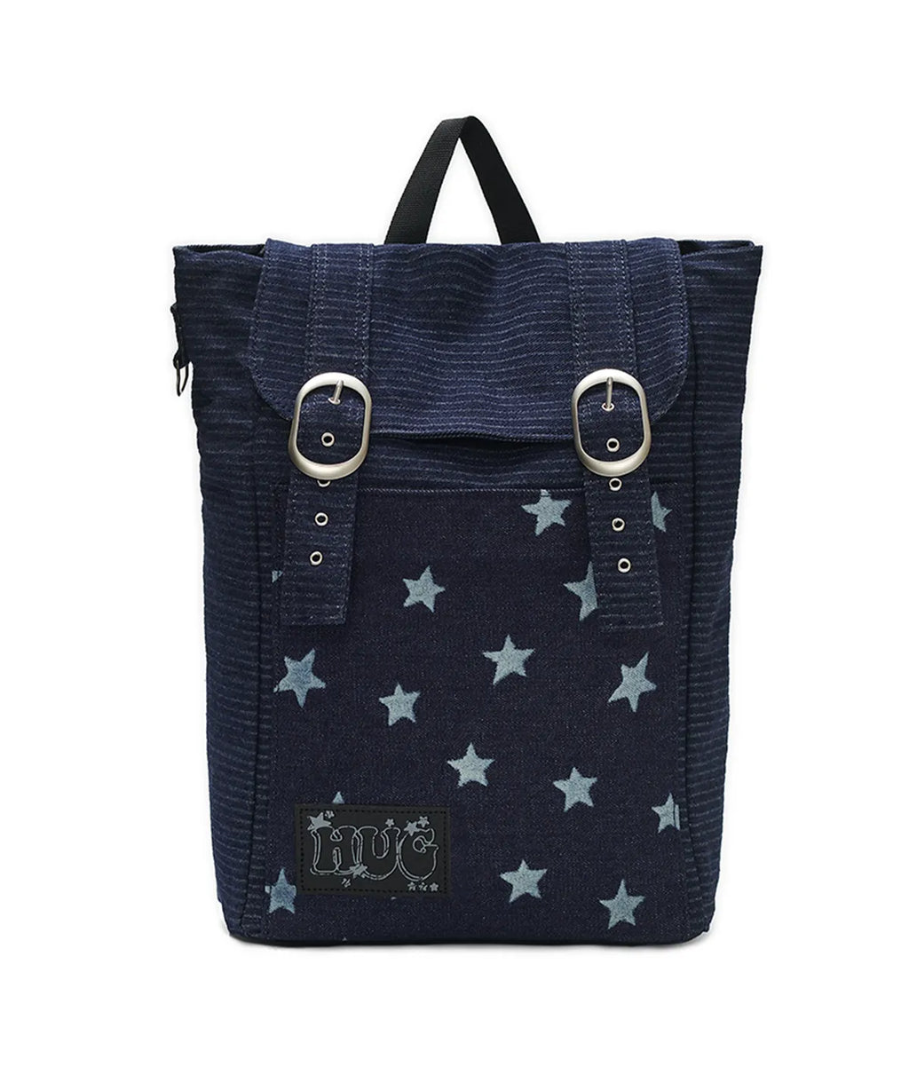 HUGYOURSKIN STARDUST DENIM BACKPACK (BLUE)
