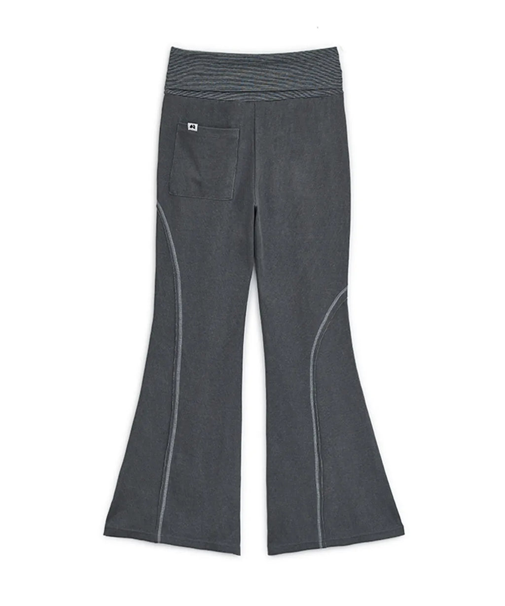 HUGYOURSKIN PIGMENT BOOTCUT PANTS (CHARCOAL)