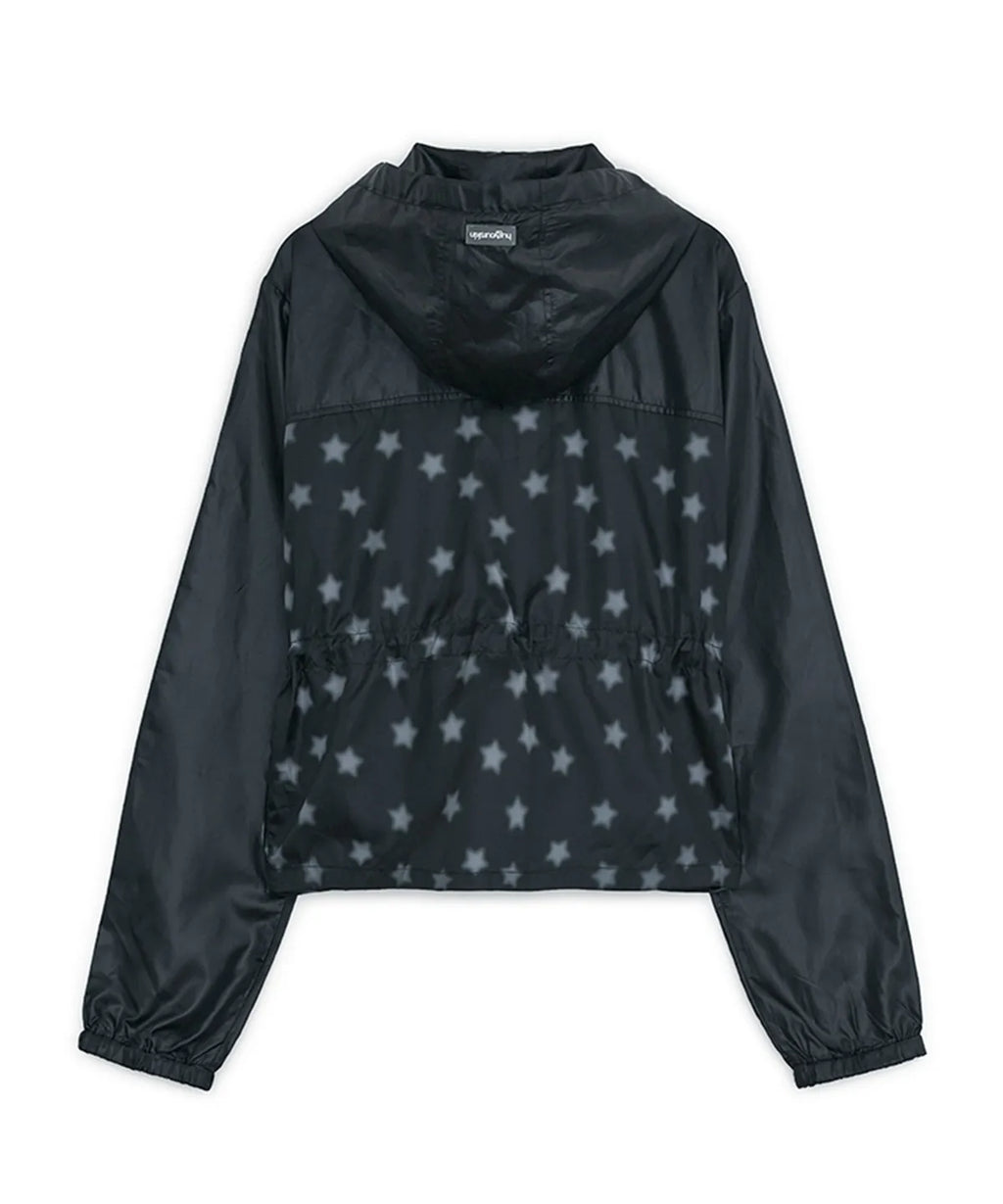 HUGYOURSKIN STARDUST WINDBREAKER (BLACK)