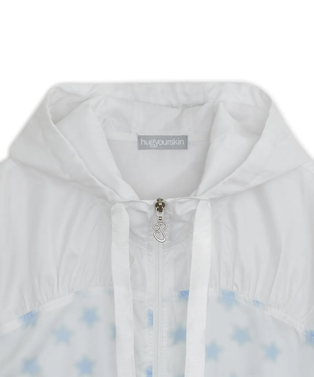 HUGYOURSKIN STARDUST WINDBREAKER (WHITE)
