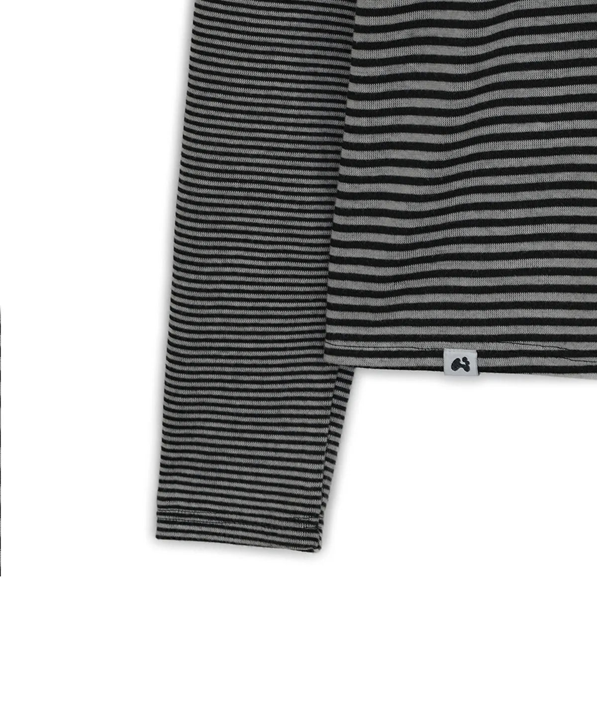 HUGYOURSKIN STRIPED BABYDOLL HOODIE (WHITE BLACK)